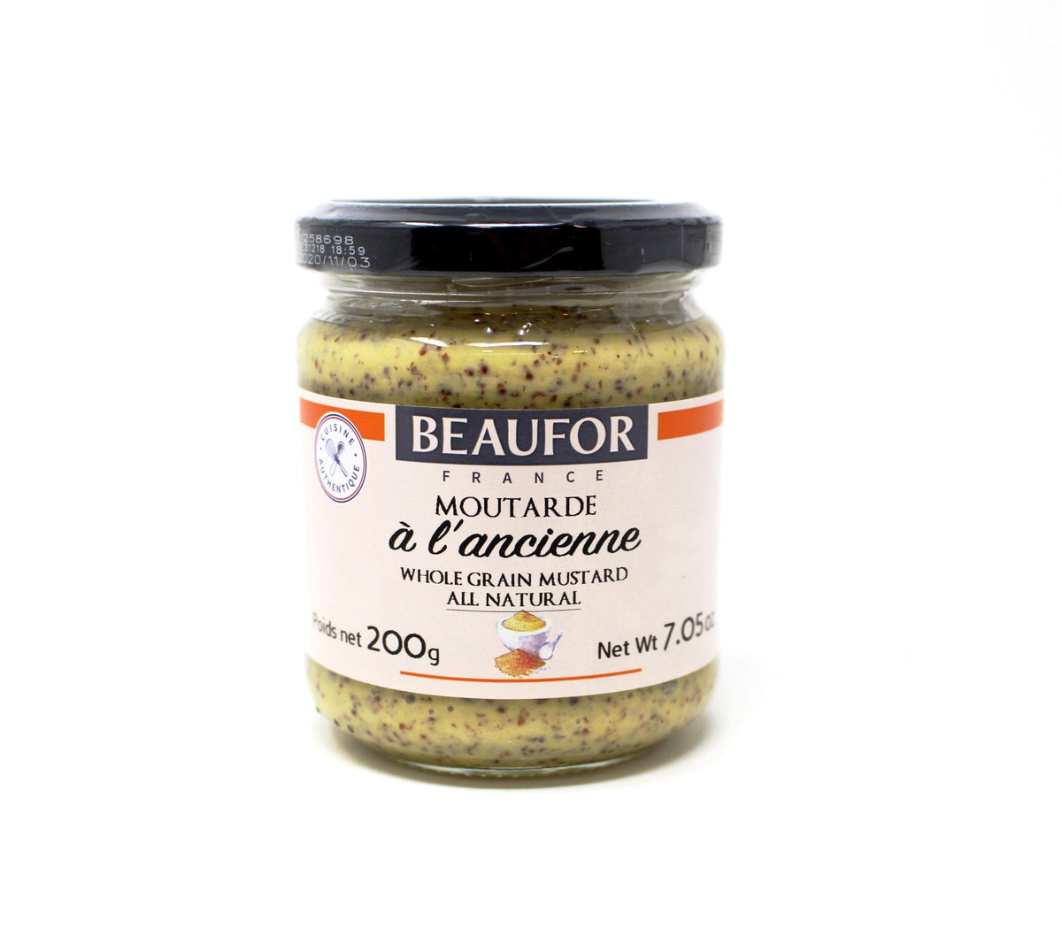 Beaufor Whole Grain Mustard, 7 oz - Cured and Cultivated