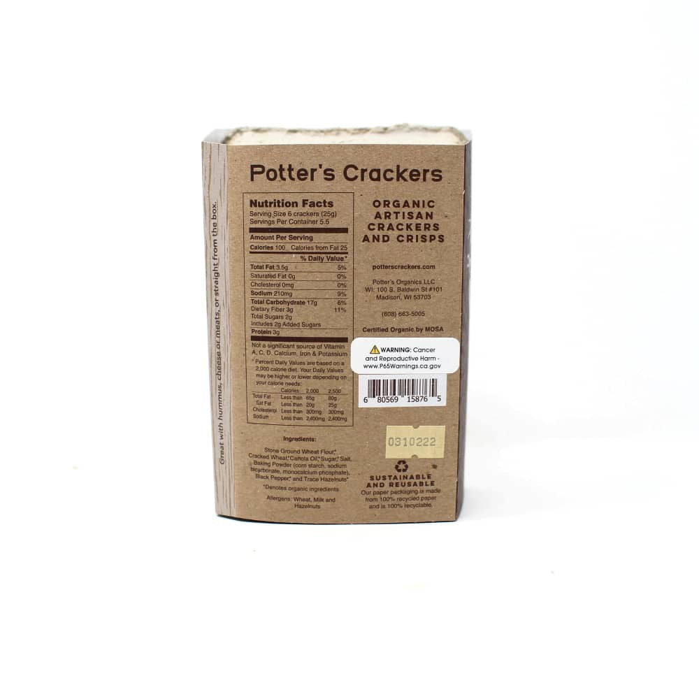 Potter's Crackers Winter Wheat, 5 oz. - Cured and Cultivated