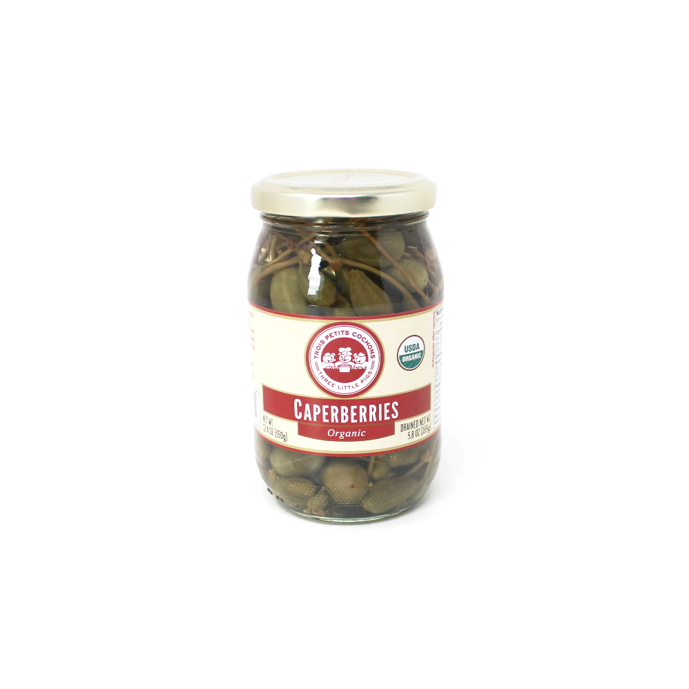 Three little Pigs Organic Caperberries, 12.4 oz - Cured and Cultivated